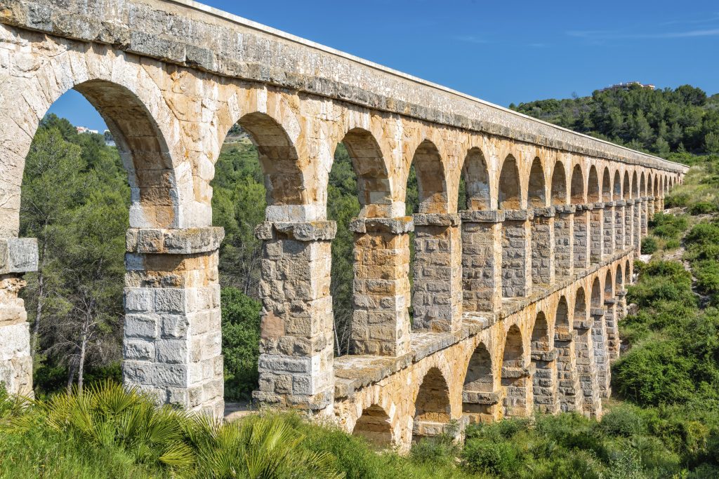 Roman Aqueduct Pont del Diable in Tarragona